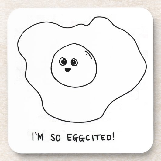 Ik ben zo Eggquote Bier Onderzetter (Voorkant)