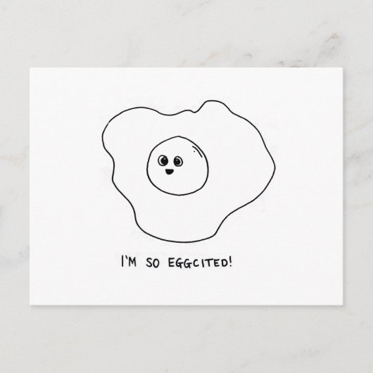 Ik ben zo Eggquote Briefkaart (Voorkant)