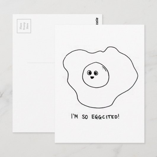 Ik ben zo Eggquote Briefkaart (Voorkant / Achterkant)