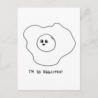 Ik ben zo Eggquote Briefkaart