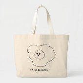 Ik ben zo Eggquote Grote Tote Bag (Voorkant)