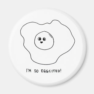 Ik ben zo Eggquote Magneet
