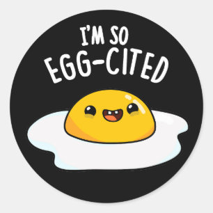 Ik Ben Zo Ei-citatiek Grappige Gebakken Ei Woordsp Ronde Sticker