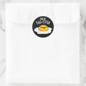 Ik ben zo ei-geciteerd grappig gebakken ei woordsp ronde sticker (Tas)