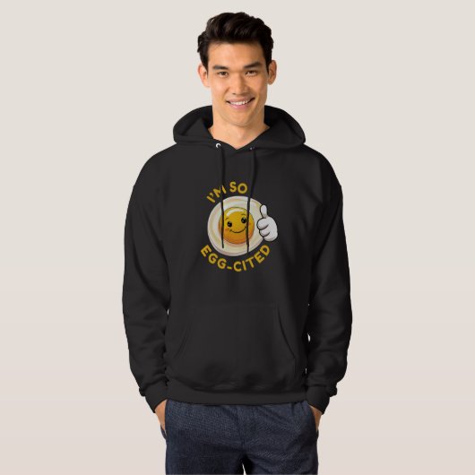 Ik ben zo eicel geciteerd! Grappig Schattige Egg P Hoodie (Voorkant volledig)