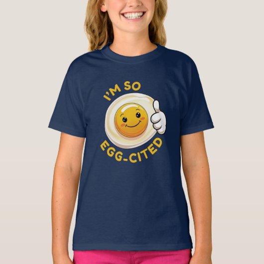 Ik ben zo eicel geciteerd! Grappig Schattige Egg P T-shirt (Voorkant)