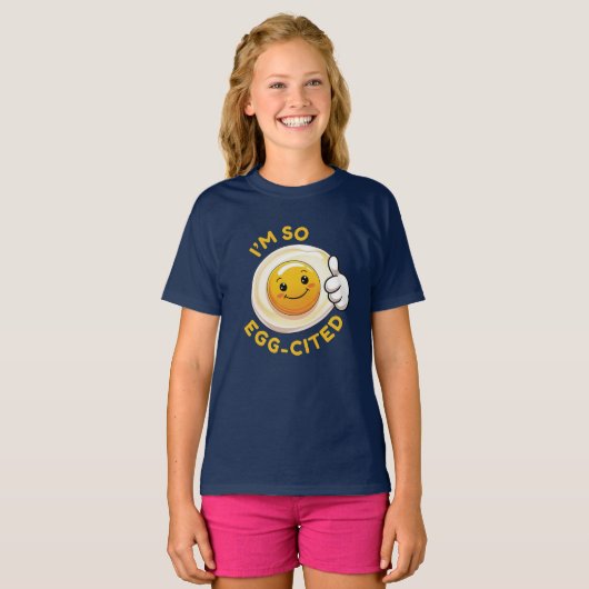 Ik ben zo eicel geciteerd! Grappig Schattige Egg P T-shirt (Voorkant volledig)
