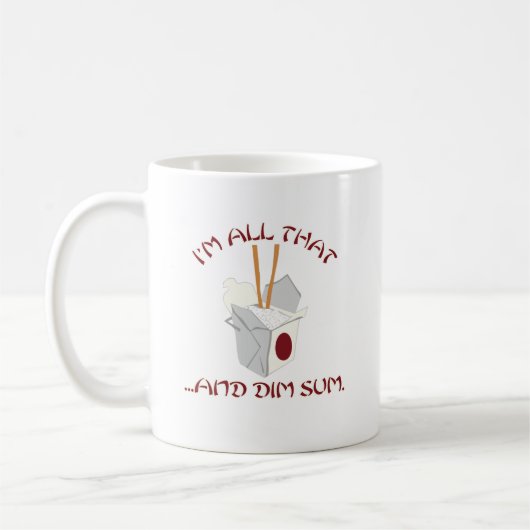 Ik ben zo en Dom Sum. Koffiemok (Links)