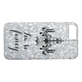 Ik ben zo Fancy Chandelier Sparkle Silver iPhone 7 Case-Mate iPhone Case (Achterkant (Horizontaal))