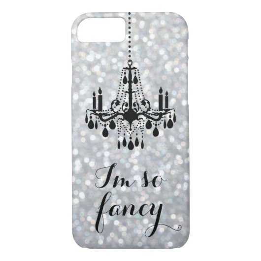Ik ben zo Fancy Chandelier Sparkle Silver iPhone 7 Case-Mate iPhone Case (Achterkant)