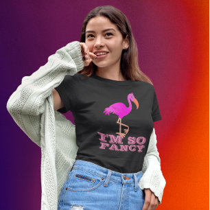 IK BEN ZO FANCY FLAMINGO LADIES T-SHIRTS T - SHIRT