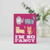 IK BEN ZO FANCY KITTY CAT CATS BRIEFKAART (Staand voorkant)