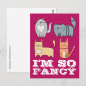 IK BEN ZO FANCY KITTY CAT CATS BRIEFKAART (Voorkant / Achterkant)