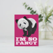 Ik ben zo FANCY PANDA BEER BRIEFKAART (Staand voorkant)