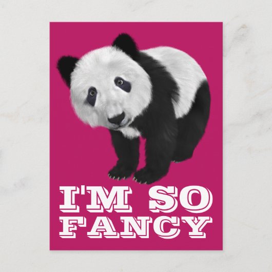 Ik ben zo FANCY PANDA BEER BRIEFKAART (Voorkant)