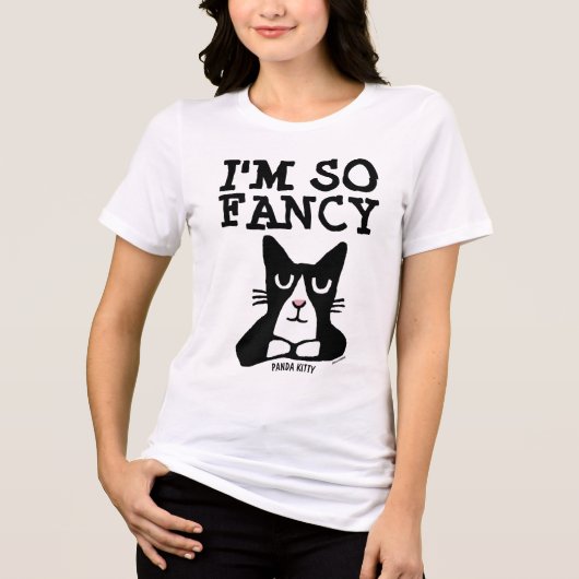 Ik ben zo FANCY, PANDA KAT TUXEDO CAT T-Shirts (Voorkant)