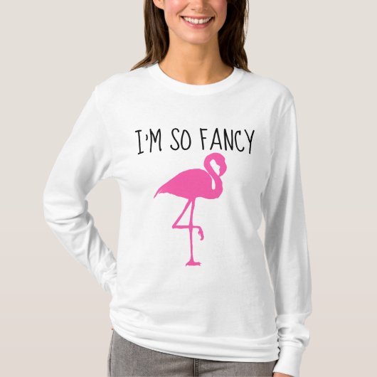 IK BEN ZO FANCY, PINK FLAMINGO T-Shirts (Voorkant)