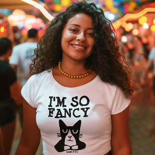 IK BEN ZO FANCY, SCHATTIGE TUXEDO KAT PANDA KAT T-SHIRT