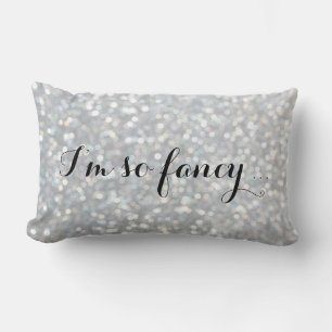 Ik ben zo Fancy - Sparkly Silver Pillow Kussen