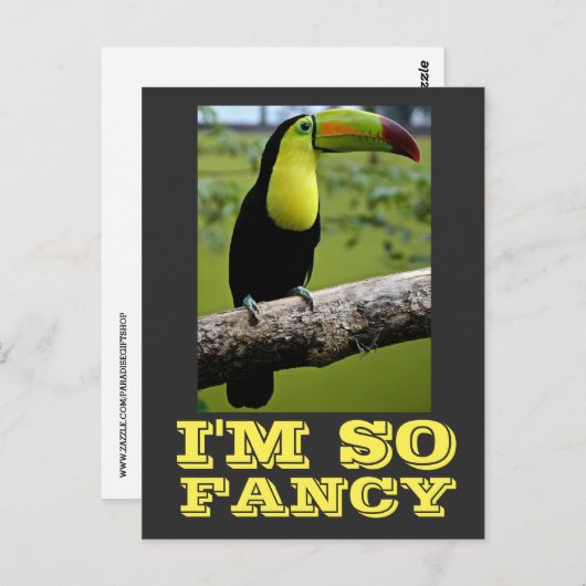 IK BEN ZO FANCY TOUCAN BRIEFKAARTEN (Voorkant / Achterkant)