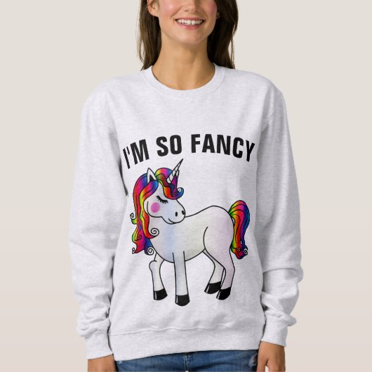 IK BEN ZO FANCY UNICORN T-SHIRTS (Voorkant)