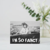IK BEN ZO FANCY  VROUW IN AUTO-Briefkaarten Briefkaart (Staand voorkant)