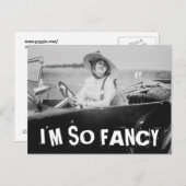 IK BEN ZO FANCY  VROUW IN AUTO-Briefkaarten Briefkaart (Voorkant / Achterkant)