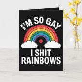 Ik ben zo gay regenbogen grappige LGBTQ Pride Ally Kaart (Gele Bloem)