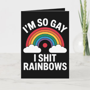 Ik ben zo gay regenbogen grappige LGBTQ Pride Ally Kaart