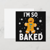 Ik ben zo gebakken Gingerbread Man Kerst Cookie Ba Feestdagenkaart (Voorkant / Achterkant)