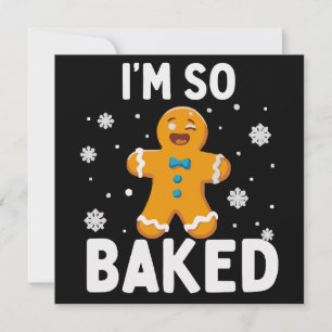 Ik ben zo gebakken kerstman van gemberkoek Kerstko Feestdagenkaart