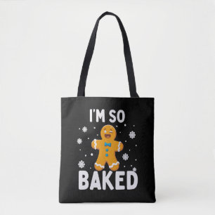 Ik ben zo gebakken kerstman van gemberkoek Kerstko Tote Bag