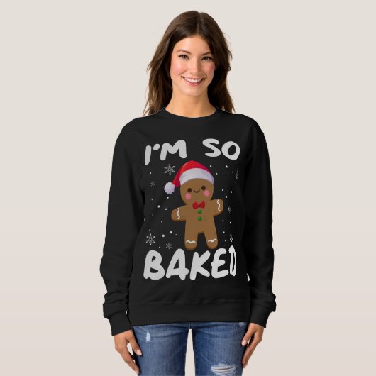 Ik ben zo gebakken peperkoek man kerst kerstmuts trui (Voorkant volledig)