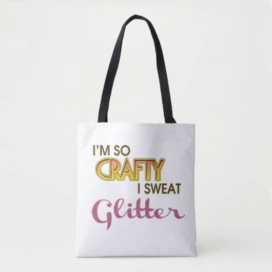 Ik ben zo geestig dat ik glitter canvas tas zweet (Voorkant)
