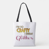 Ik ben zo geestig dat ik glitter canvas tas zweet (Achterkant)
