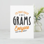 Ik ben zo gek als iedereen. bedankkaart (Staand voorkant)