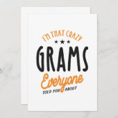 Ik ben zo gek als iedereen. bedankkaart (Voorkant / Achterkant)