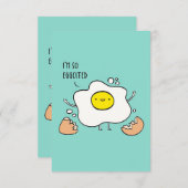 Ik ben zo gelookte grappige eieren | Cadeau voor s RSVP Kaartje (Voorkant / Achterkant)