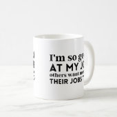 Ik ben zo goed in mijn werk koffiemok (Voorkant rechts)
