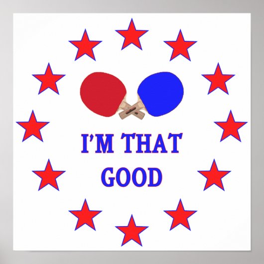 Ik ben zo goed pingpong poster (Voorkant)