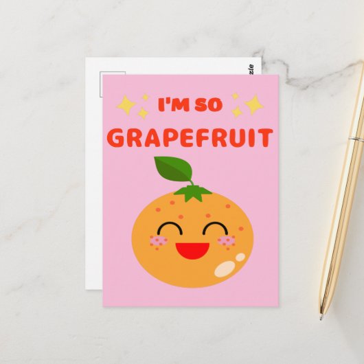 IK BEN ZO GRAPEFRUIT BRIEFKAART (Voorkant / Achterkant in situ)