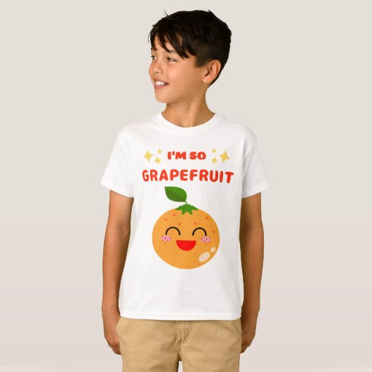 IK BEN ZO GRAPEFRUIT T-Shirt (Voorkant volledig)