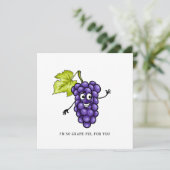 Ik ben zo GRAPEful voor u - Wenskaart van de Grafi Feestdagenkaart (Staand voorkant)