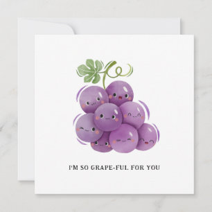 Ik ben zo GRAPEful voor u - Wenskaart van de Grafi Feestdagenkaart
