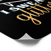 Ik ben zo hard dat ik Glitter Cute Cheerleader zwe Poster (Hoek)