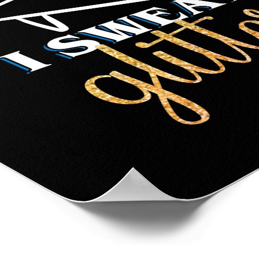 Ik ben zo hard dat ik Glitter Cute Cheerleader zwe Poster (Hoek)