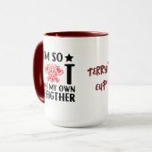 Ik ben zo heet, ik heb mijn eigen ... | Grappige b Mok (Voorkant links)