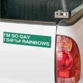 IK BEN ZO HOMO ALS REGENBOOG - .PNG BUMPERSTICKER (Op Truck)