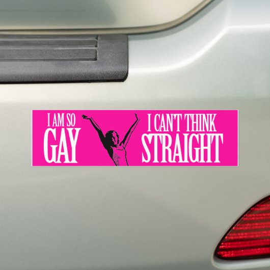 IK BEN ZO HOMO DAT IK NIET RECHT KAN DENKEN BUMPERSTICKER (Op auto)