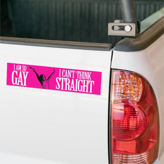 IK BEN ZO HOMO DAT IK NIET RECHT KAN DENKEN BUMPERSTICKER (Op Truck)